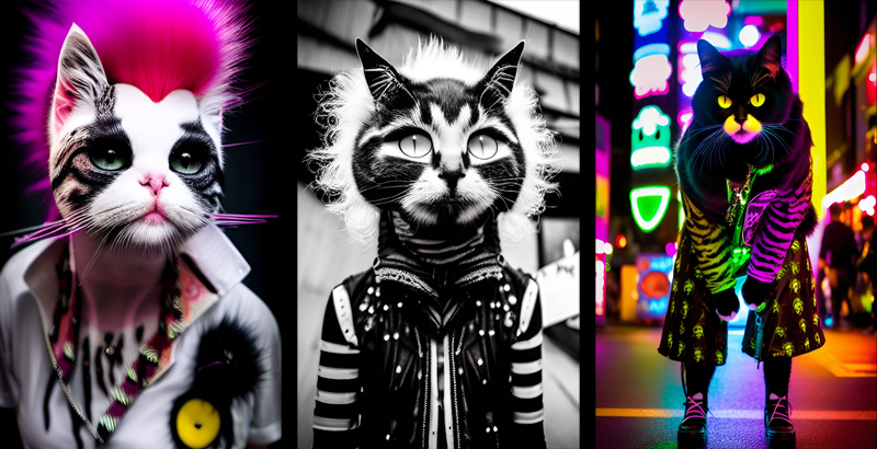 Punk Rock Cats from Harajuku - Creatokia